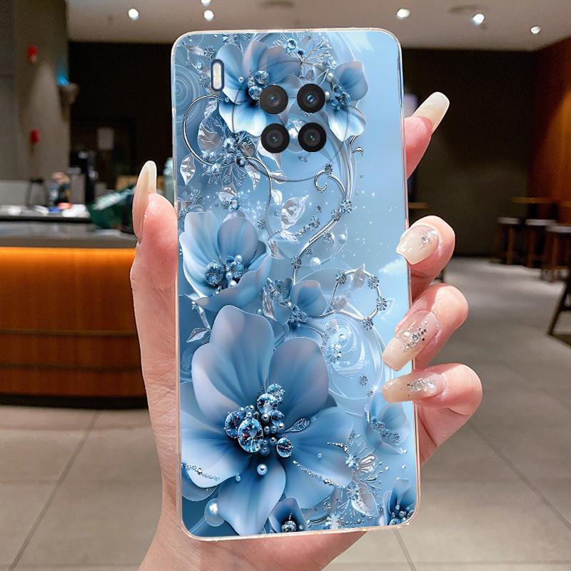 Phone Case For Huawei Nova 8i Capa Honor 50 Lite Funda Butterfly Bow Protective Casing Transparent Soft Silicone TPU Cover Coque