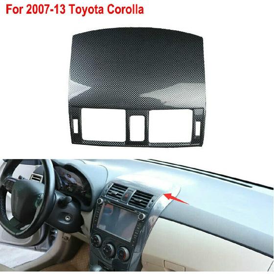 Tekstura włókna węglowego Osłona wylotu powietrza konsoli środkowej Pasuje do Toyota Corolla 2007 2008 2009 2010 2011 2012 2013