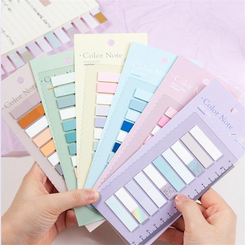 200Pc Self Adhesive Index Tabs Page Markers Transparent Waterproof Sticky Notes for Classifying Files Flags Planner Stickers