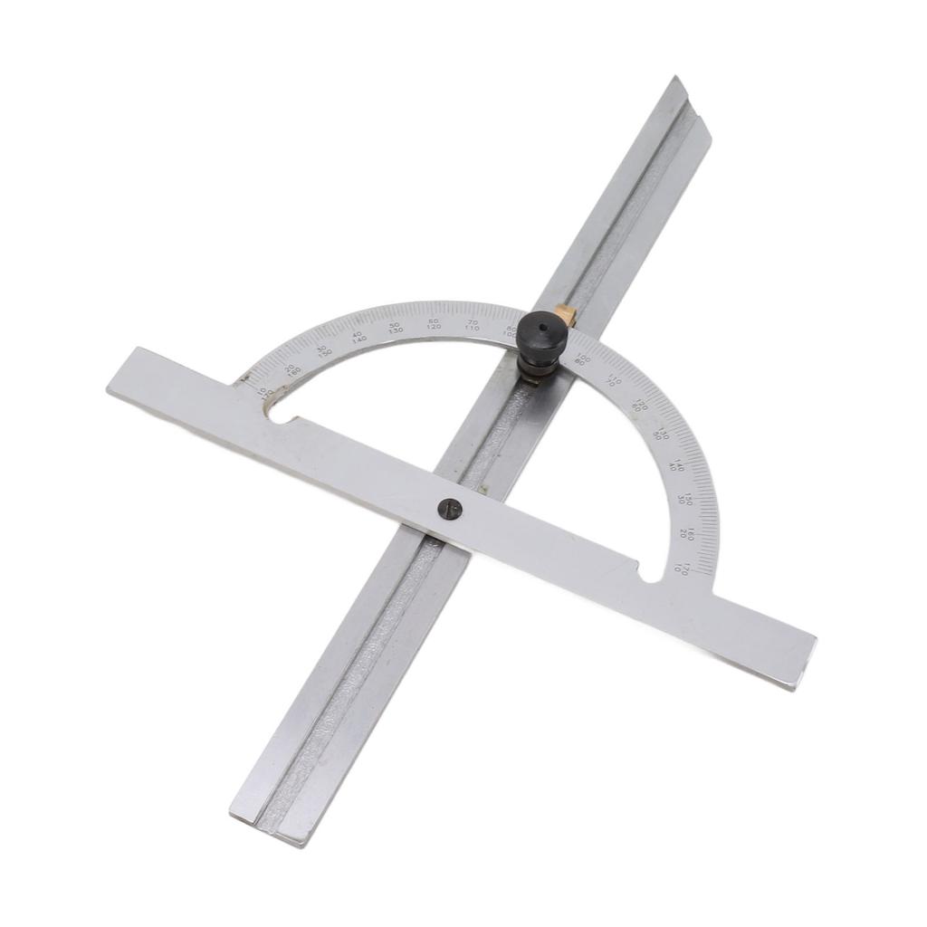 Woodworking Protractor Carbon Steel High Accuracy Easy Read Portable Adjustable Angle Ruler 150 X