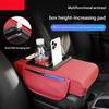 Multifunctional Auto Armrest Box Pad Leather Cushion with 2 Fast Charging USB Port And Storage Space