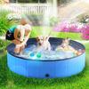 Foldable Dog Pool Collapsible Kiddie Pool With Quick Drainage Hole Small Dog Pool Portable Kids Dog Bath Pet Bathing Pool