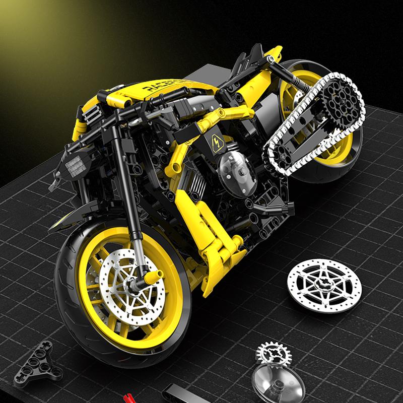 500+ Pezzi Città Super Moto da Corsa Tecnica Fai da Te Blocchi da Costruzione Modello Moto Set Giocattoli Creativi Regali per Ragazzi Adulti Bambini