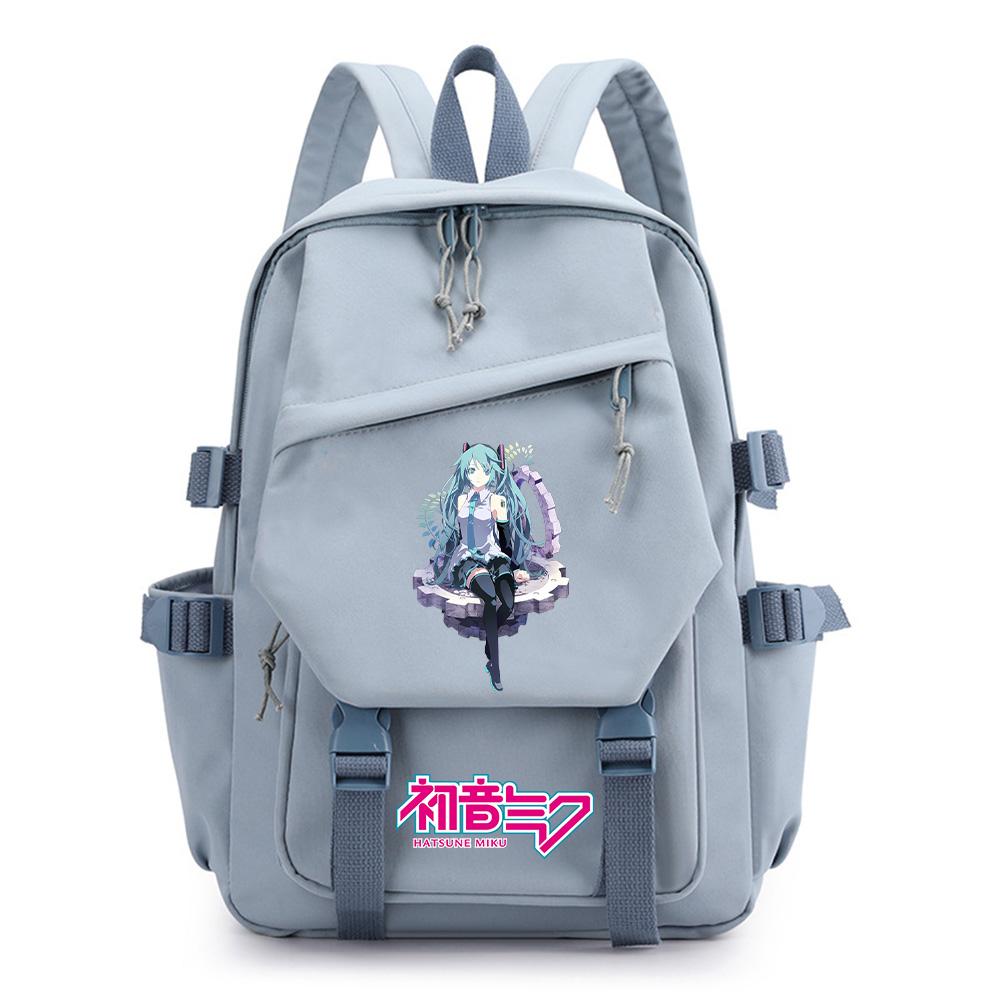 Anime Cartoon Hatsune Miku Printed Backpack for Teen Boy Gril Schoolbag Children Student Women Large Capacity Waterproof Travel Bag Kid Gift Mochila