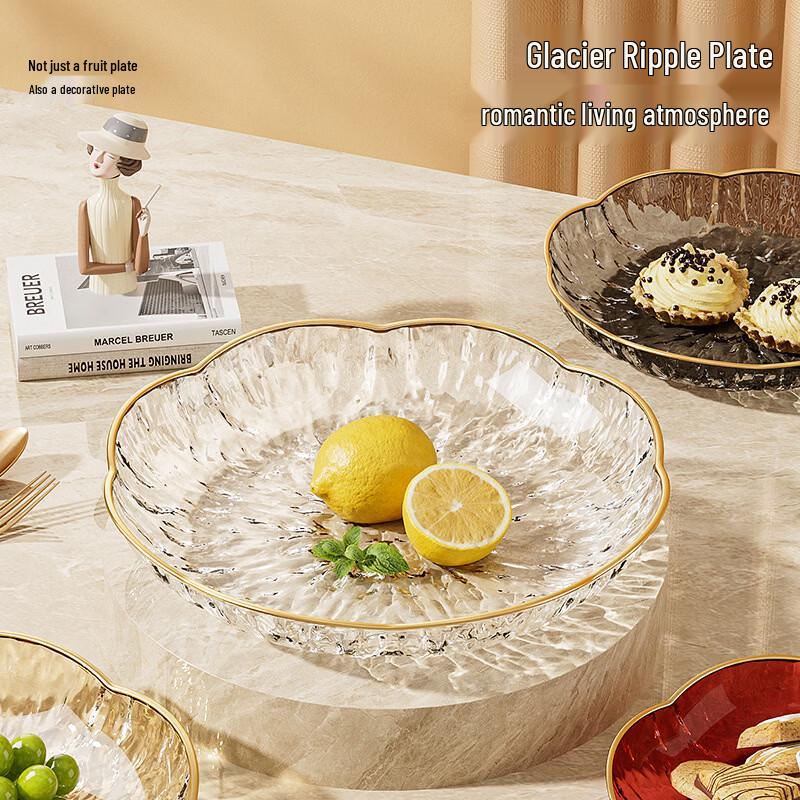 Ru Han Light Luxury Glacier Flower Fruit Plate