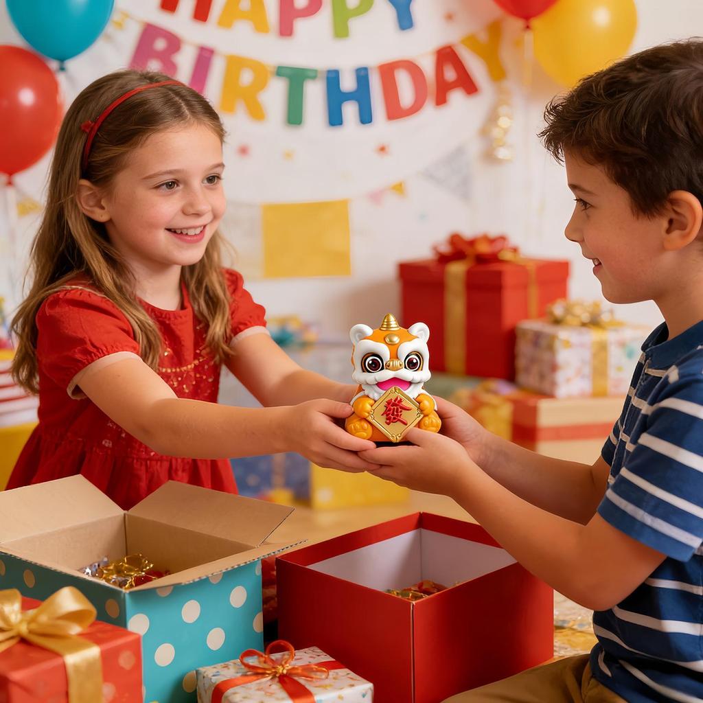 Auto Solar Löwentanz Ornament Chinesisches Neujahr Solarbetriebene Löwentanz Schreibtischdekorationen Auto Armaturenbrett Ornamente für Fahrer