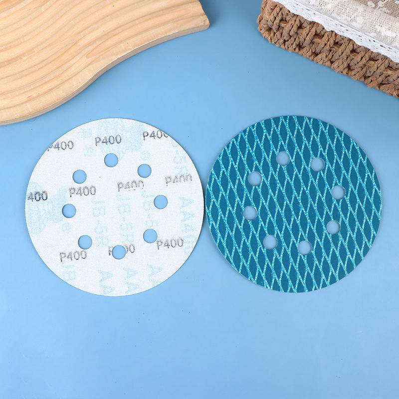 10Pcs Of 5-Inch 8-Hole Diamond-Shaped Sanding Discs With Adhesive Backing, Available In Grits 60-400 For Woodworking