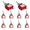 10pcs Miniature Toggle Switch 2 Position 3 Terminal SPDT ON/OFF MTS-102 ON/ON 5A 120V 2A 250V Car Dashboard Electronics