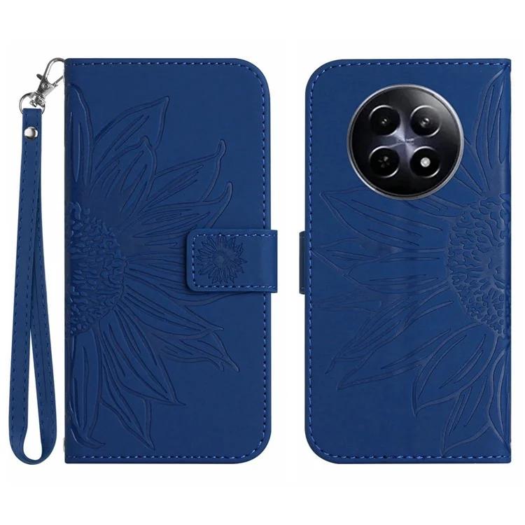 

HT04 For Realme 12 5G Magnetic Case Sunflower Pattern Folio Stand Phone Cover