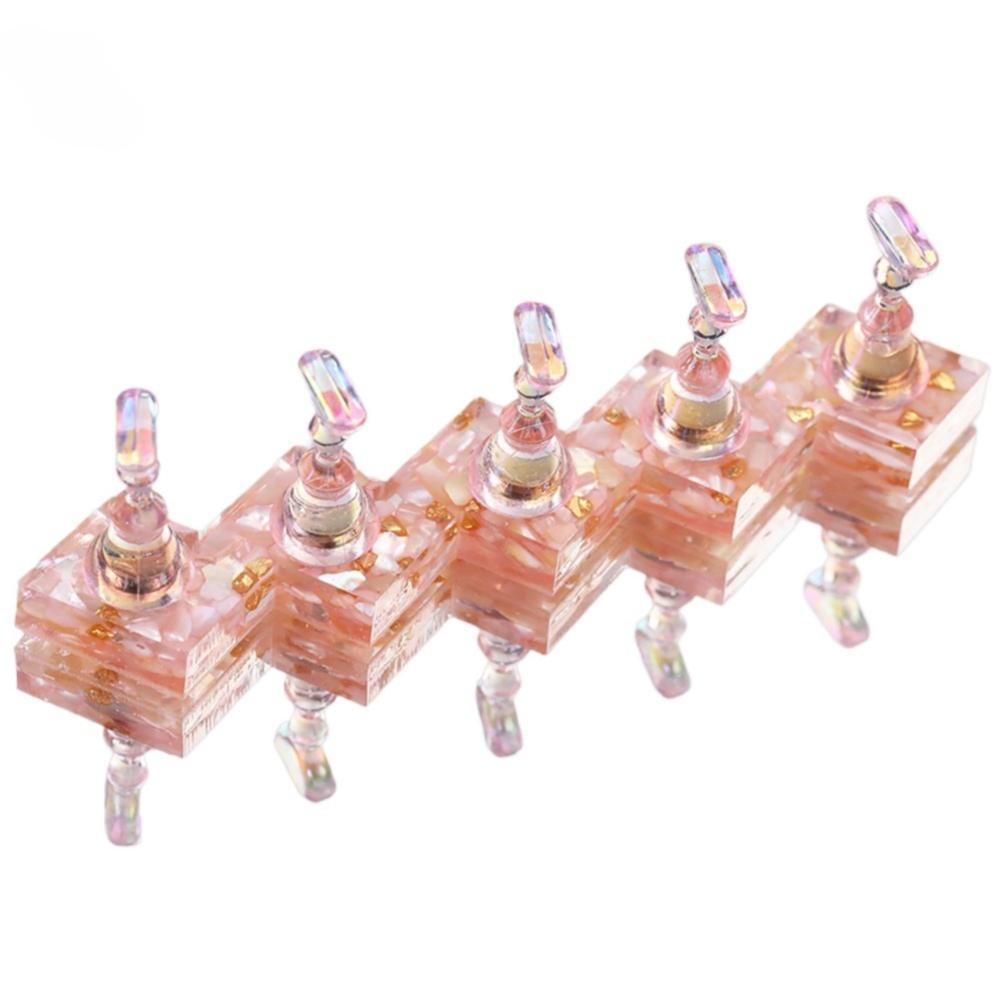 5 Nail Holders Acrylic False Nail Stand Square/Round Base Nail Tips Display Kit  Beginner