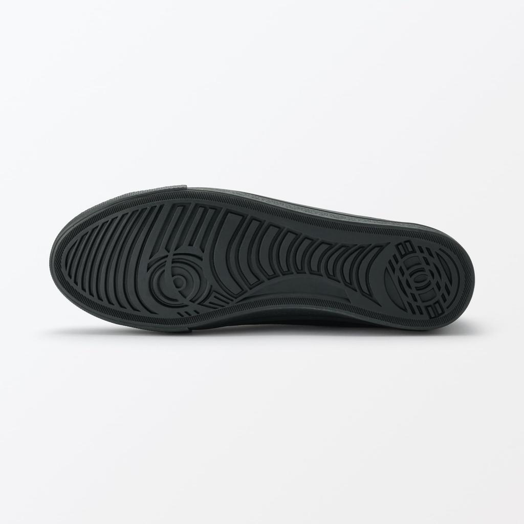 MUJI Men's Comfortable Water-Repellent Sneakers, Black Pattern, Size 28.5cm (EBC01A5A)