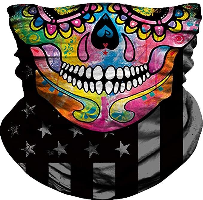 Skull Men Balaclava Ski Mask Cycling Caps Snowboard Face Cover Motorcycle Bicycle Helmet Hood Bandana Scarf Breathable Windproof