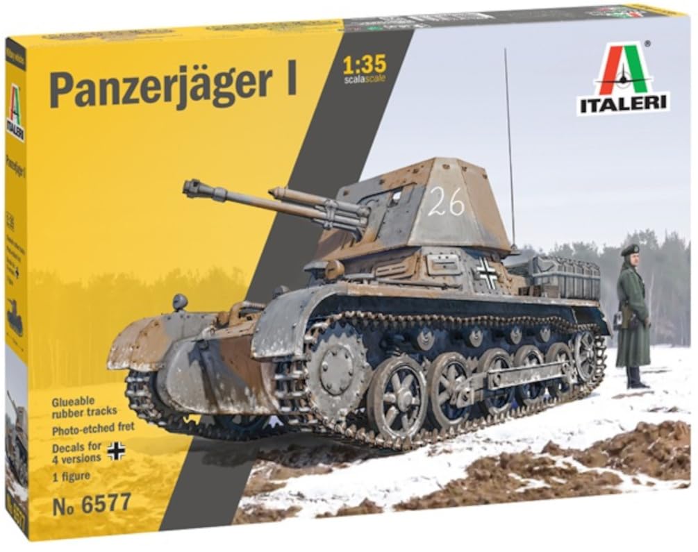 

Platz Italeri WWII German Panzer I Gun Plastic Model Kit IT6577 1/35 Self-Propelled Anti-Tank (Tank)
