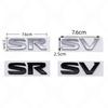 3D Metal SR SV Logo badge Sticker Side Fender Trunk Rear Emblem Decal