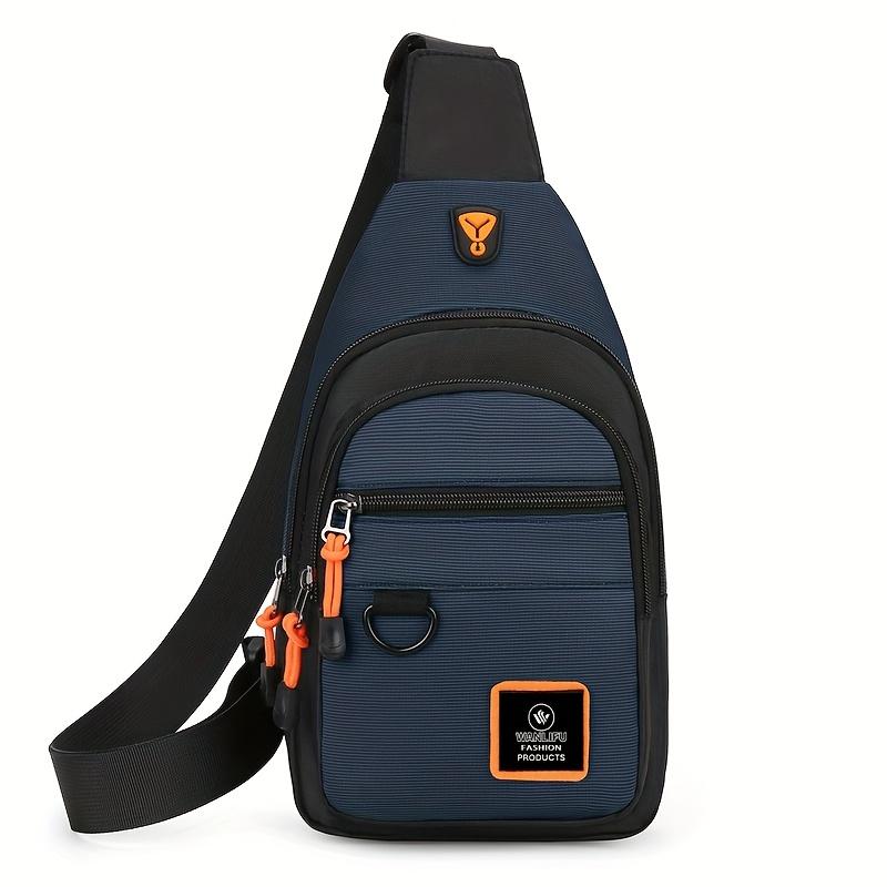 Modische Herren Brusttasche Handtasche Leichte Nylon-Stoff Crossbody Umhängetasche Stilvolle Lässige Herren Bauchtaschen Männliche Brusttasche