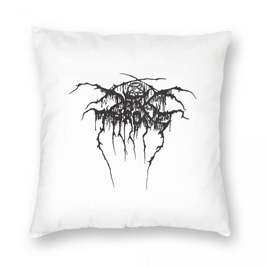 Darkthrone Logo Norwegian Black Metal Band  Square Pillowcase Pillow Cover Cushion Throw Pillow for Home Bedroom Car