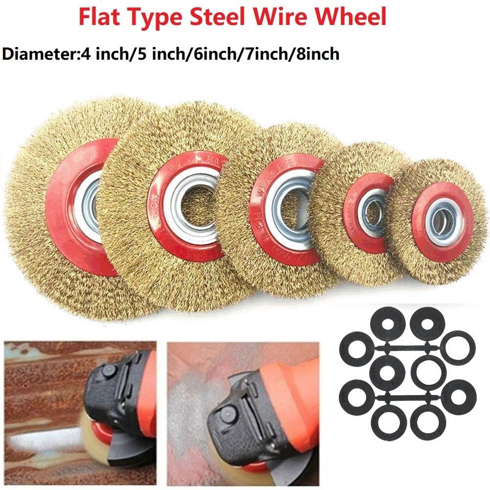 Wire Brush Wheel for Metal Cleaning 100mm Bench Grinder Compatible