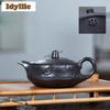 300ml Eleganta Yixing Lila Lera Tekannor Handgjord Kurvig Kanna Rå Malm Sten Gul Lera Te Tillverkare Vattenkokare Med Sil Zisha Teservis