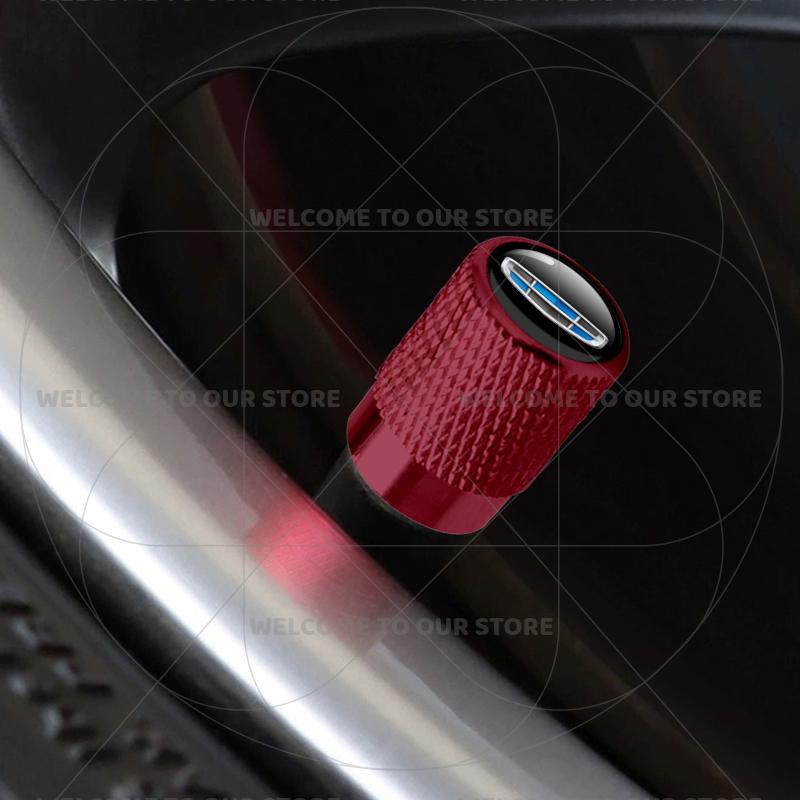 For Geely Auto Emblem Coolray Tugella Monjaro Atlas Pro Okavango 4Pcs Aluminum Car Tire Valve Caps Wheel Stem Air Dust Covers