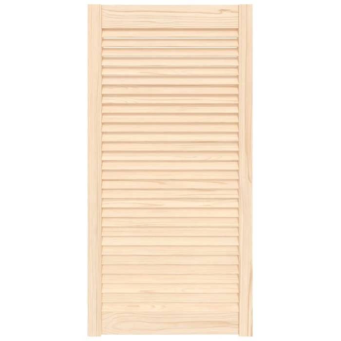 VidaXL Louvered Door Solid Pine Wood 99.3x49.4 Cm