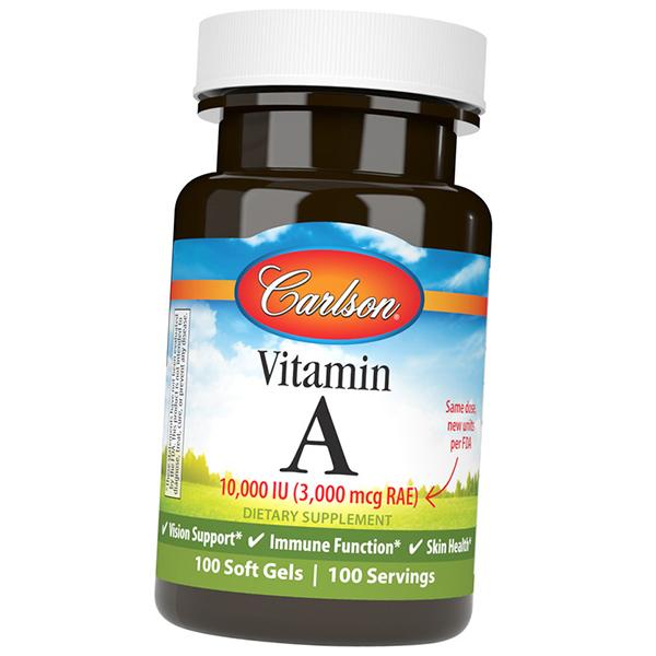 

Вітамін А, Vitamin A 10000, Carlson Labs 100 гелкапс (36353099) 100softgels