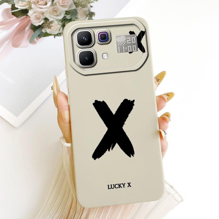

Чехол-бампер для Infinix Note 60 Pro X6878, Счастливая буква от A до Z, Мягкий силикон, Чехол для телефона для Infinix Note 60 Note60 X6879 Infinix Note 60