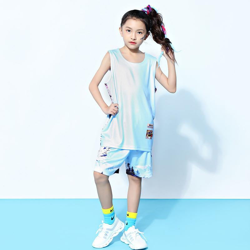Children's and Students' Basketball Uniforms Printed Number Team Training Uniforms Sports Suits Summer Breathable Men's and Women's Table Tennis 