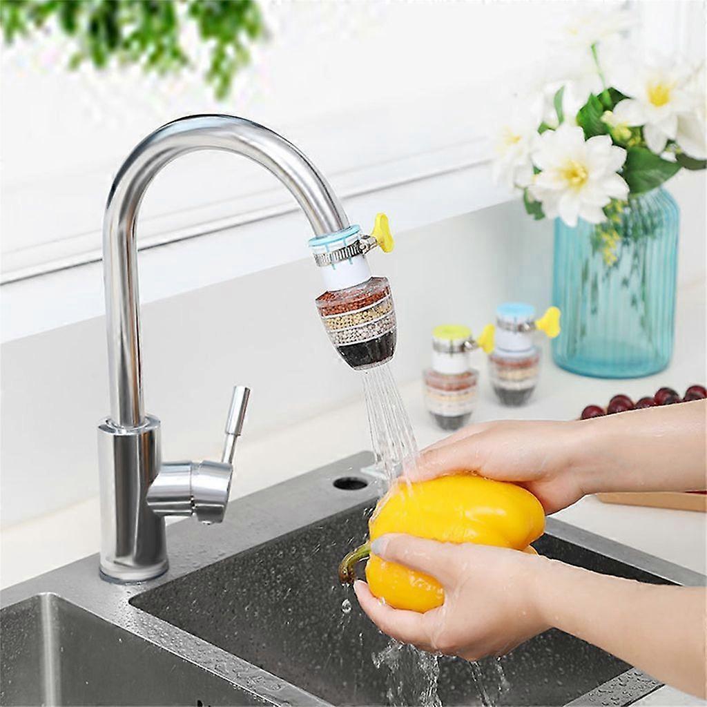 Faucet Filter Solid Structure Rust-proof PP Faucet Cleaner 6-Layer Household Fine Filter Equipment - Blue
