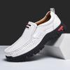 Fashion 2025 Hot Sale Leather Mens Loafers Handmade Walking Shoes Casual Classic All-match Business Shoes Mens Slip On Hiking Footwear