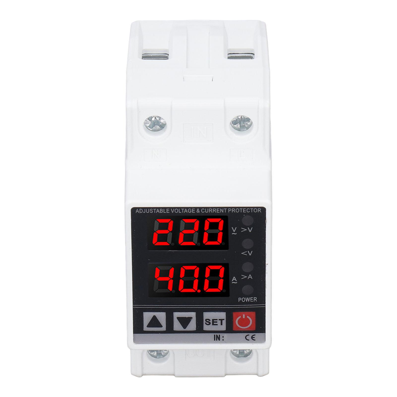 

Устройство защиты от перенапряжения Автоматическое восстановление Регулируемый переключатель защиты от перенапряжения и пониженного напряжения 220 В переменного тока