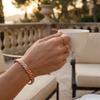 Resizable Alloy Copper Color Bracelet Vintage Twisted Magnetic Opening Bracelet Copper Adjustable Vintage Bangle Women