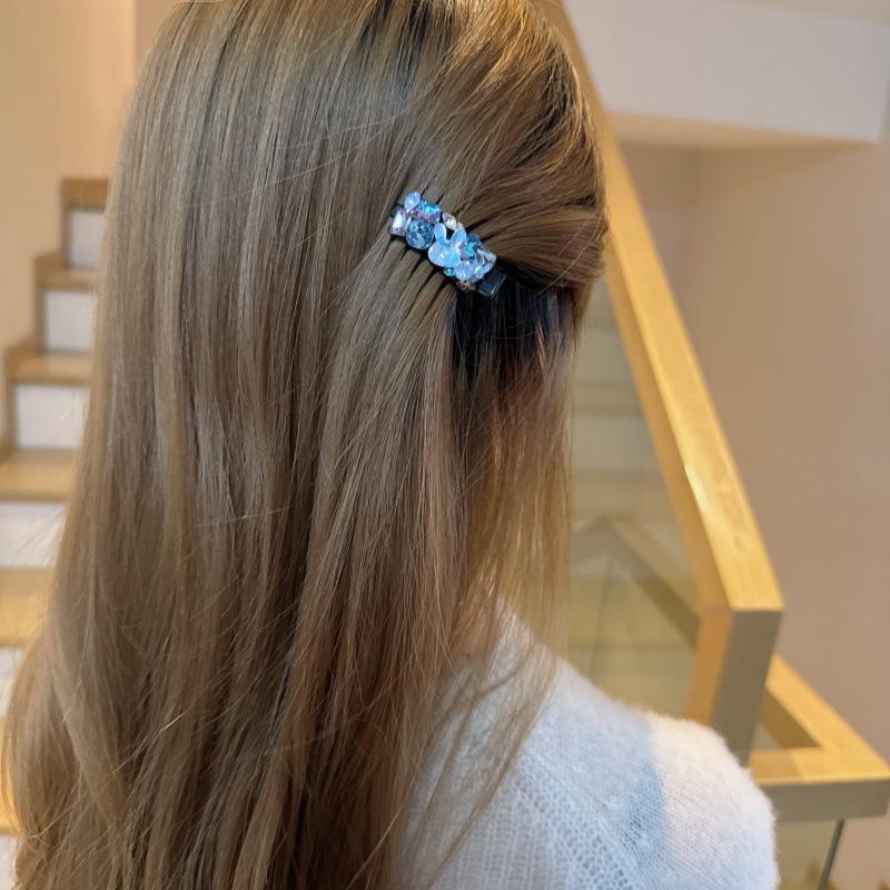Mini Hairpin, Exquisite and Cute Rabbit, Multi-Color Sparkling Rhinestone Side Hairpin, Girlie Heart, Ins-Style Hairpin