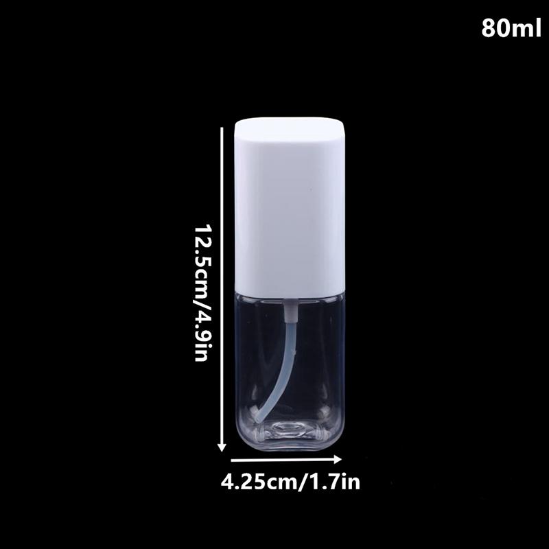 1Pcs 80/100/120Ml Empty Cosmetic Bottle Lotion/Spray Pump Plastic Square Clear White Bottle Cosmetic Container Travel Portable