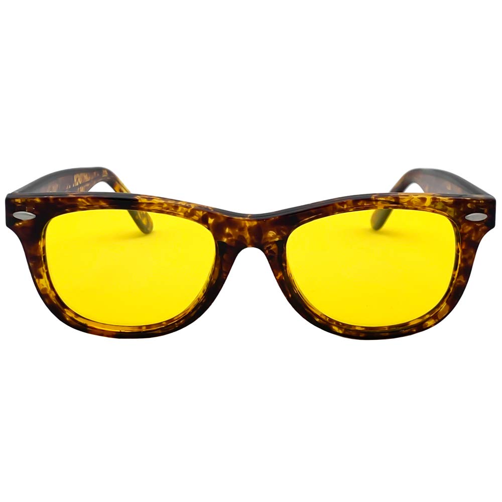 [CYPHUS] Cyphus Polarized Sunglasses, Wellington Style, Men's & Women's, Unisex, UV Protection, Casual & Stylish, SKYMD-8 (Brown DemiPolarized Yellow)
