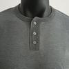 Mens Casual Long Sleeve Solid Henley Neck T Shirt