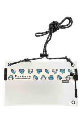 DIVAID Doorzichtige Sacoche met diverse doorzichtige verstelbare schouderband Pokémon (Snorlax) [Compatibele smartphones, hoesje, transparant, slank, lichtgewicht,