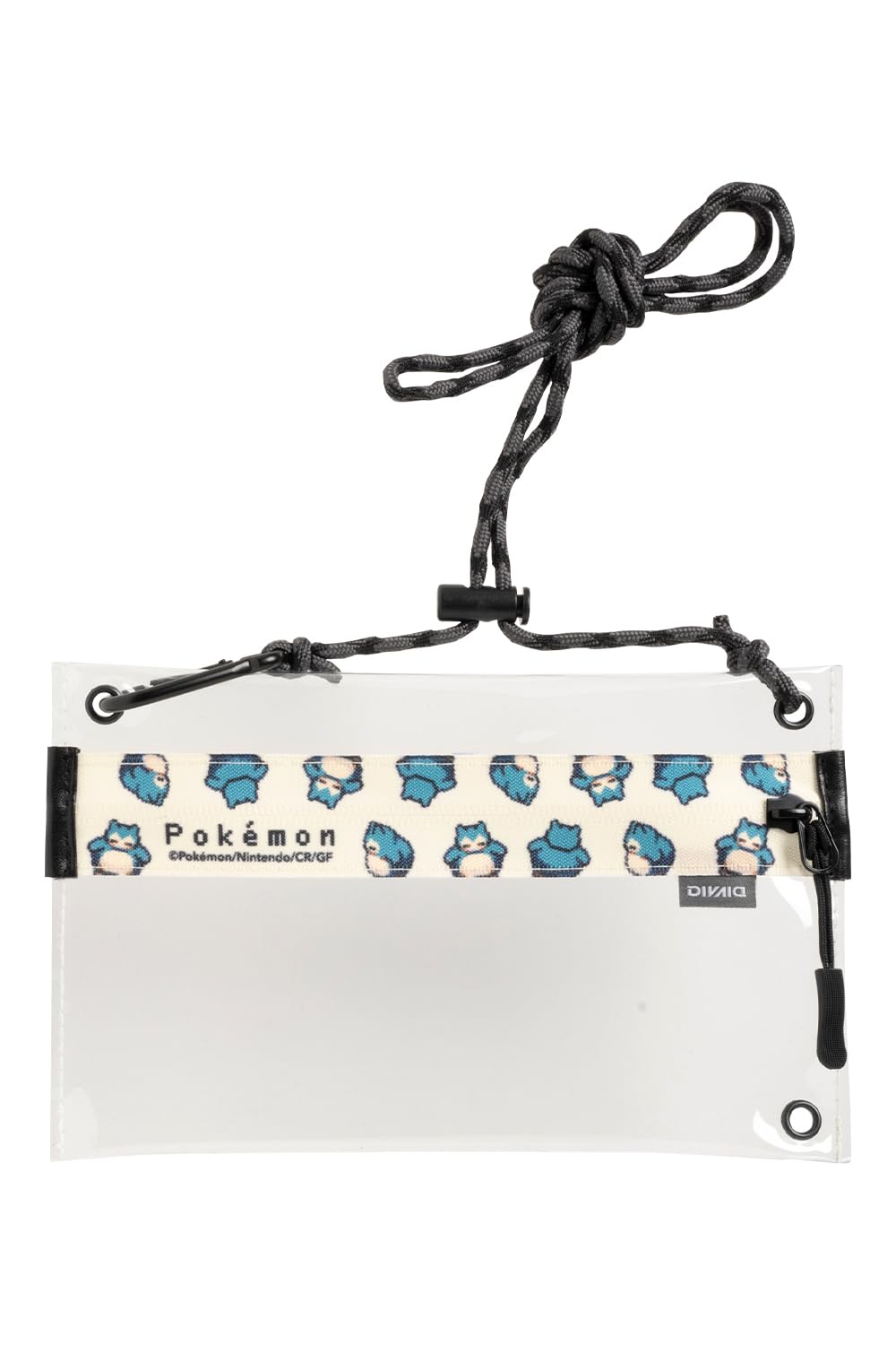 

DIVAID Clear Sacoche with various clear shoulder adjustable shoulder Pokémon (Snorlax) [Compatible smartphones, pouch, transparent, slim, lightweight,