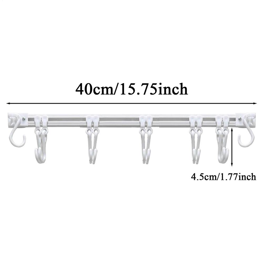 Kitchen Utensil Hangers Wall Mount Adhesive No Drilling Spatula Storage Rack Space Saving Home Organizer For Spoons BBQ Tools