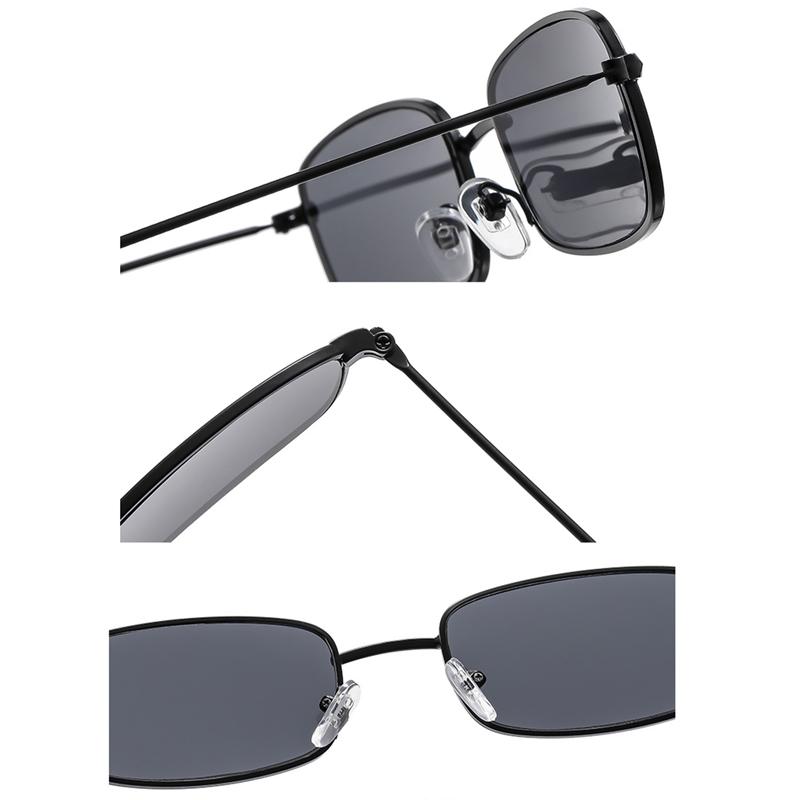 Non-polarized Candy Color Metal Cat Eye Sunglasses Female Summer Street Eyewear for Women Style