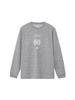 North Cut and Sew Long Sleeve 66 Statement Crew Mix Gray L [The Face]