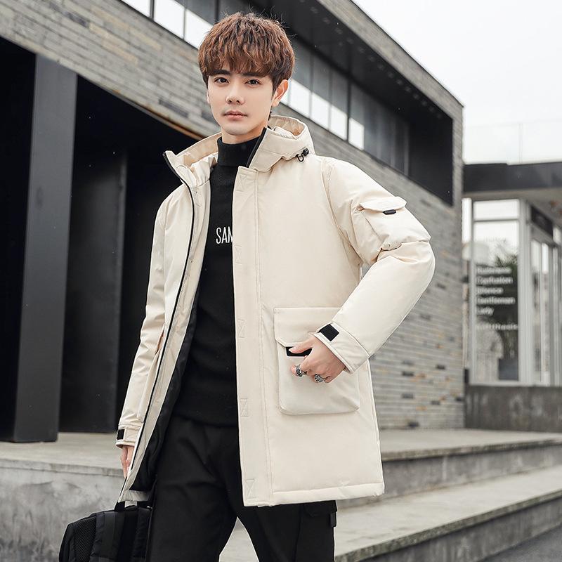 

Низкий объем бега осень и зима новая мужская пуховая куртка базовая утолщенная модная преодолевающая зимнюю одежду XXXXL бежевый