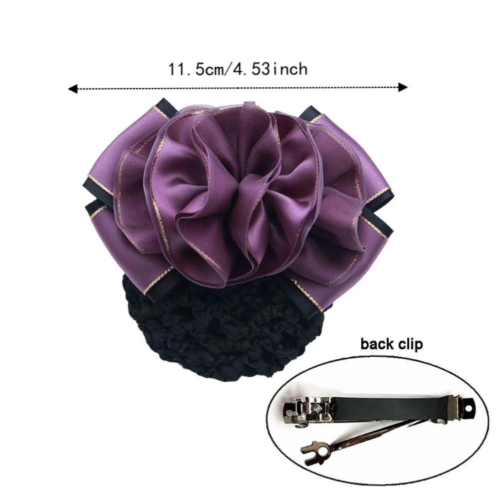 Korean Style Ballet Hair Net Updo Styling Tool Crochet Hair Bun Cover New Bow Hair Net  For Work