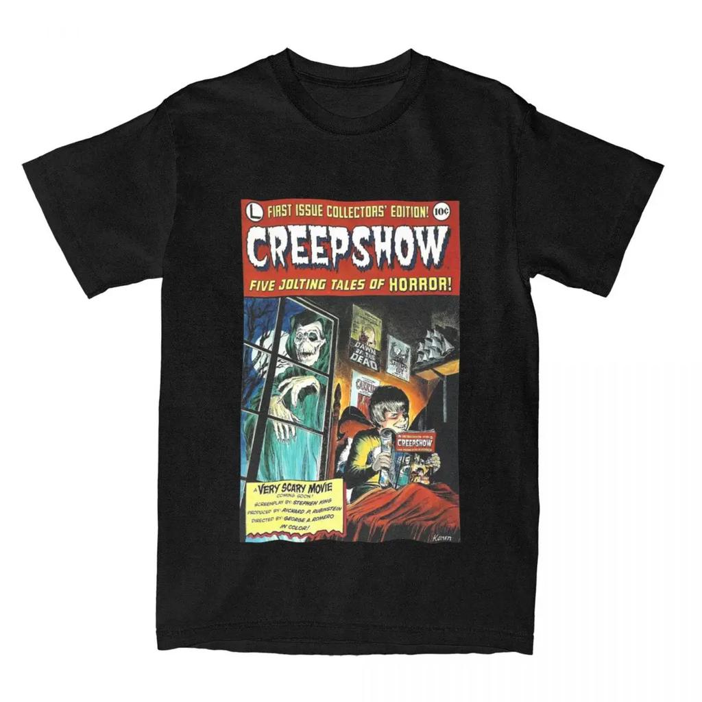 Sommar Vintage Skräck Creepshow Film T-shirt Accessoarer för Män Kvinnor Mode Creepshow Filmälskare Fan T-shirt