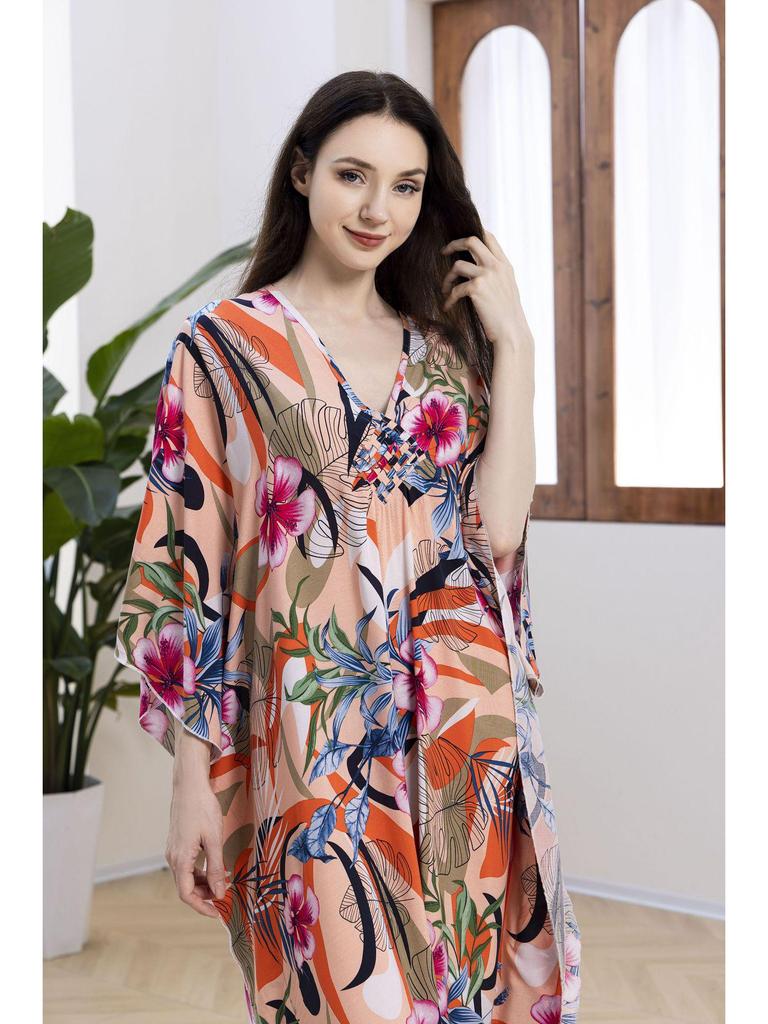 Rayon Handmade Knitted Beach Cover-Up, Plus Size, Long Robe, Bikini Sun Protection, 16 Colors Available