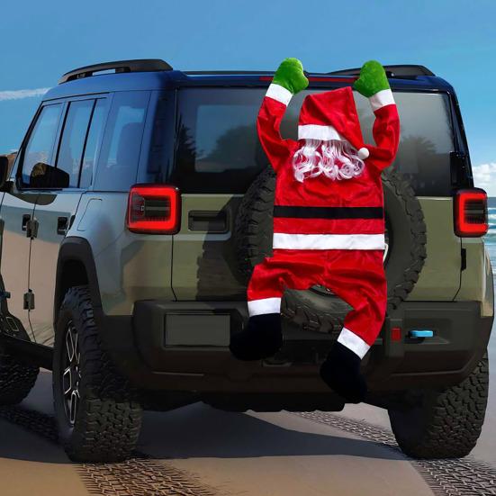 Christmas Pendant Decoration Festive Santa Claus Fleece Car Window Wall Decoration Christmas