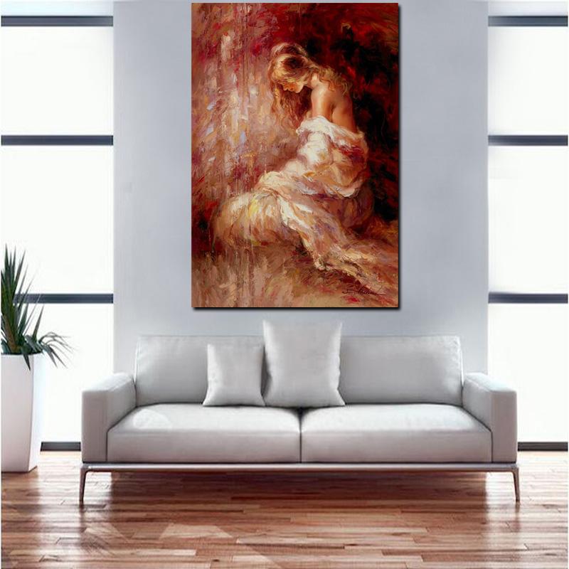 Abstract Portrait Modern Nude Woman Oil Painting On Canvas Art Sexy Female Lady Body Wall Picture for Living Room Cuadros