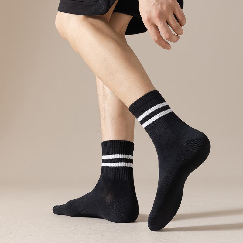Calzini a righe in cotone Old School con logo personalizzato Calzini sportivi senza cuciture Calzini a compressione per la corsa Calzini sportivi a tubo Crew