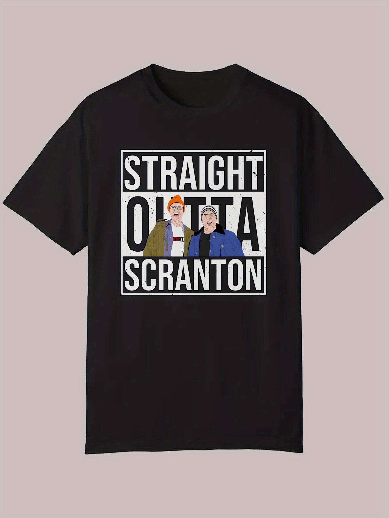 Casual Summer T-shirt - Straight Outta Scranton Graphic M