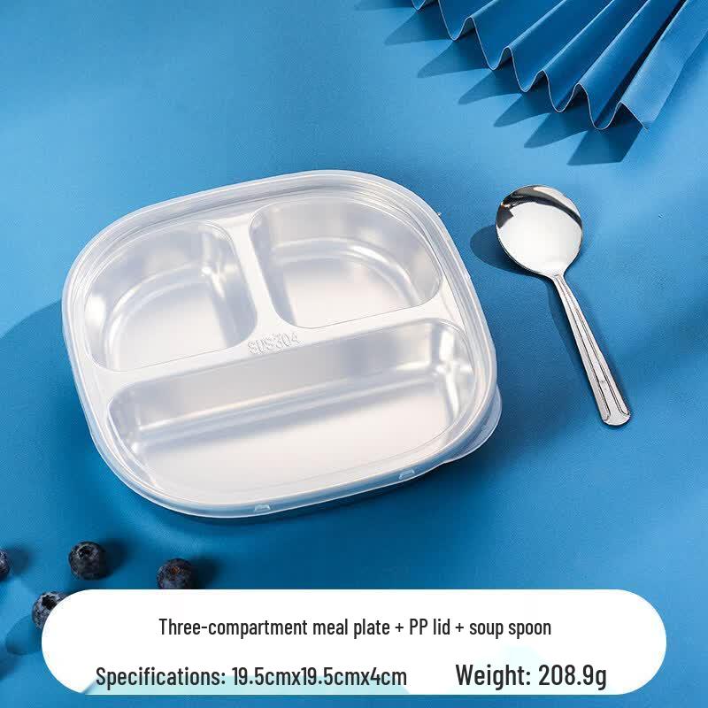 Qiwei Cartoon 304 Stainless Steel Kids Divided Plate
