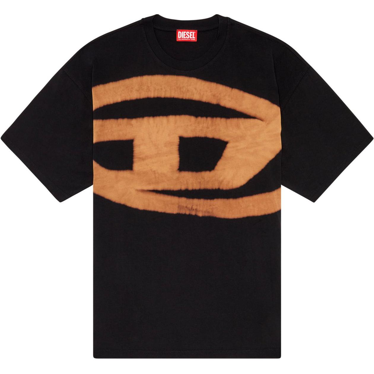 DIESEL Baumwolle Lockerer Schnitt Pullover Kurzarm T-Shirt Herren Oberteile Schwarz Orange A148720QKAS-9XX L brown